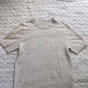 NWOT Women’s Beige Short Sleeve Sweater Tee